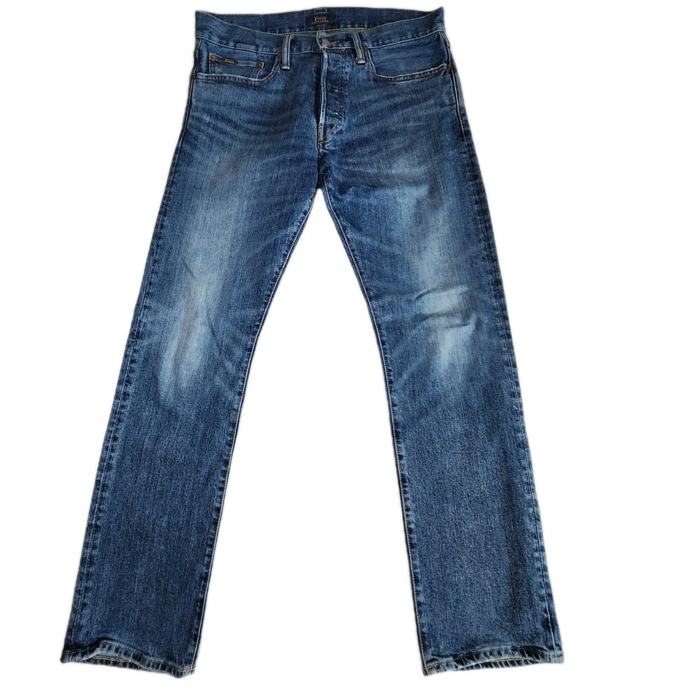 POLO‎ RALPH LAUREN Varick Slim Straight Jeans Mens 30x30 (32x30) Blue Denim